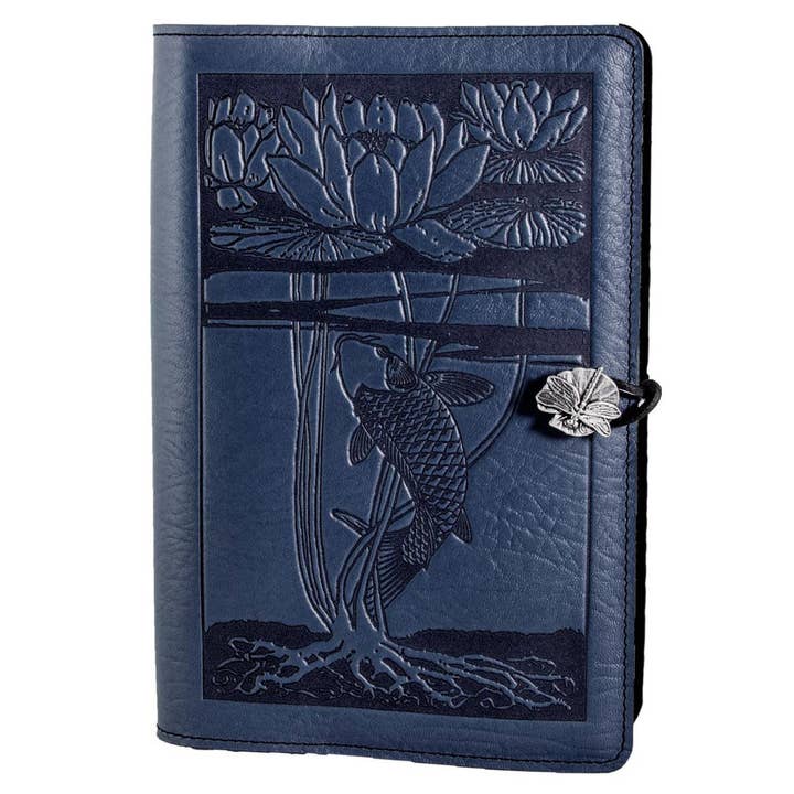 Oberon Design - Wholesale Notebook - Large Notebook Cover, Water Lily Koi2