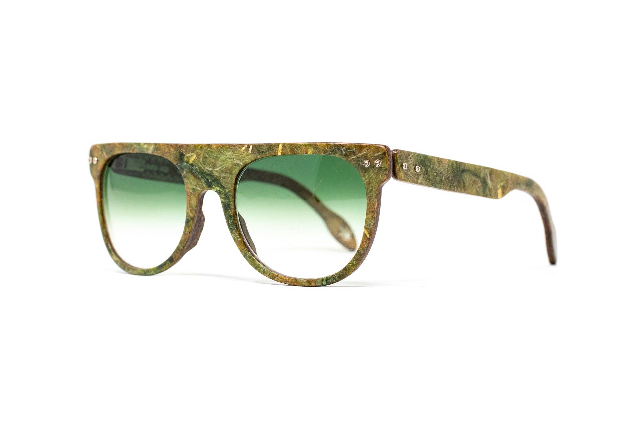 Hemp Eyewear - Wholesale Sunglasses - Unisex - GREEN Hemp lenses Sun Glasses 8000 BCE UV Handmade Eyewear1