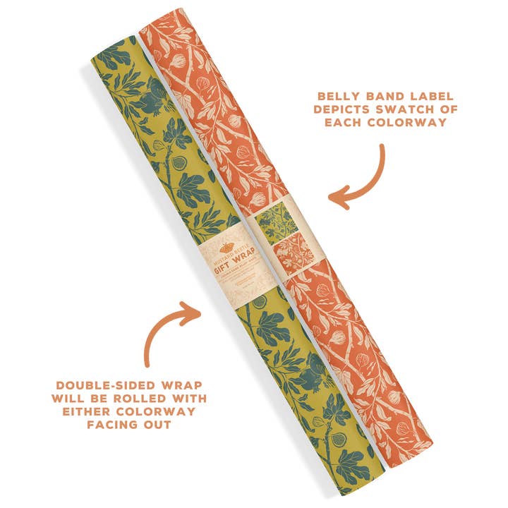 Mustard Beetle - Wholesale Wrapping paper roll - Recyclable Gift Wrap / Wrapping Paper: Flowering3