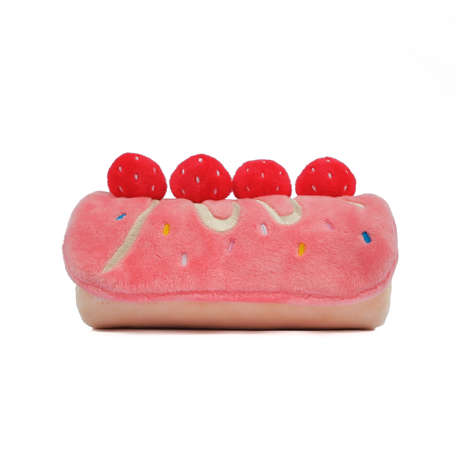 CHEWFFON – wholesale Pet plush toy – Dog – CHEWFFON Strawberry Roll Cake Dog Puzzle Toy1