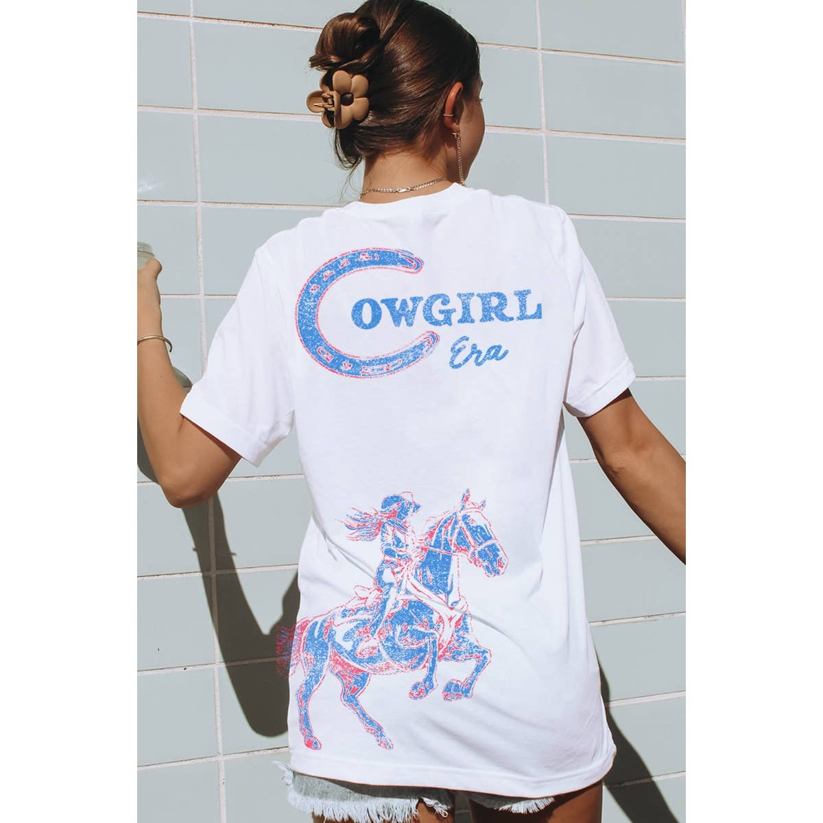 Illustrated Society - Vendita all'ingrosso Maglietta stampata - Donna - T-SHIRT GRAFICA OVERSIZE ERA COWGIRL4