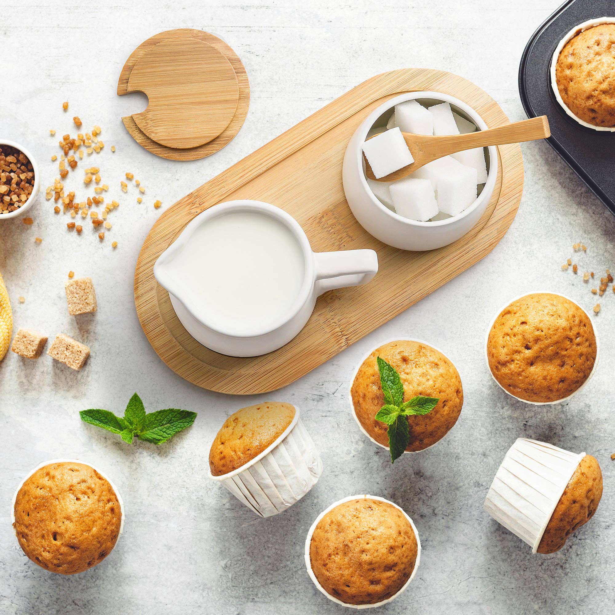 MIAMIO - Wholesale Coffee/Tea Cup - Milk and sugar set with lid, spoon & milk jug4