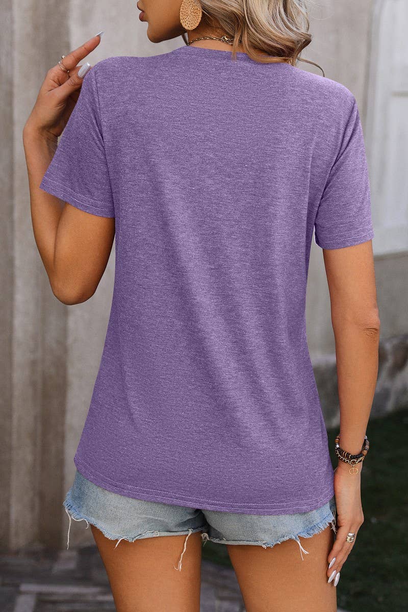 NINEXIS - Wholesale Knit Top - Women's - CWTTS0777_Round Neck Short Sleeved Top2