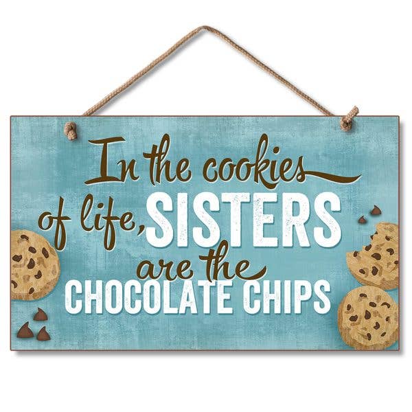 Panneau en bois suspendu « In The Cookies of Life » 9,5 « x 5,75" pour la vente par CounterArt/Highland Home/Thirstystone