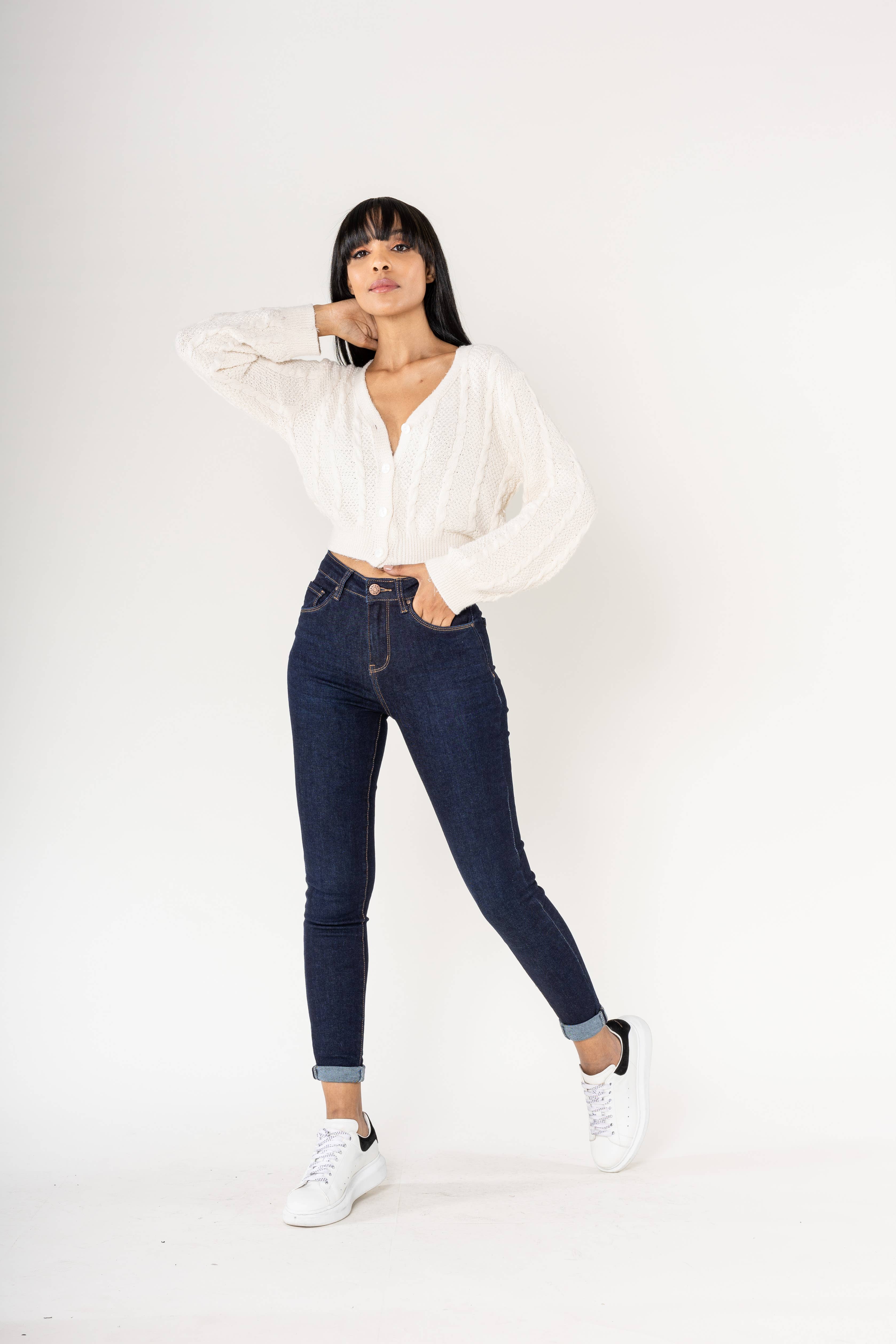 Nina Carter – Engroshandel Jeans - Dame – P078 stretch skinny bukser med høj talje49