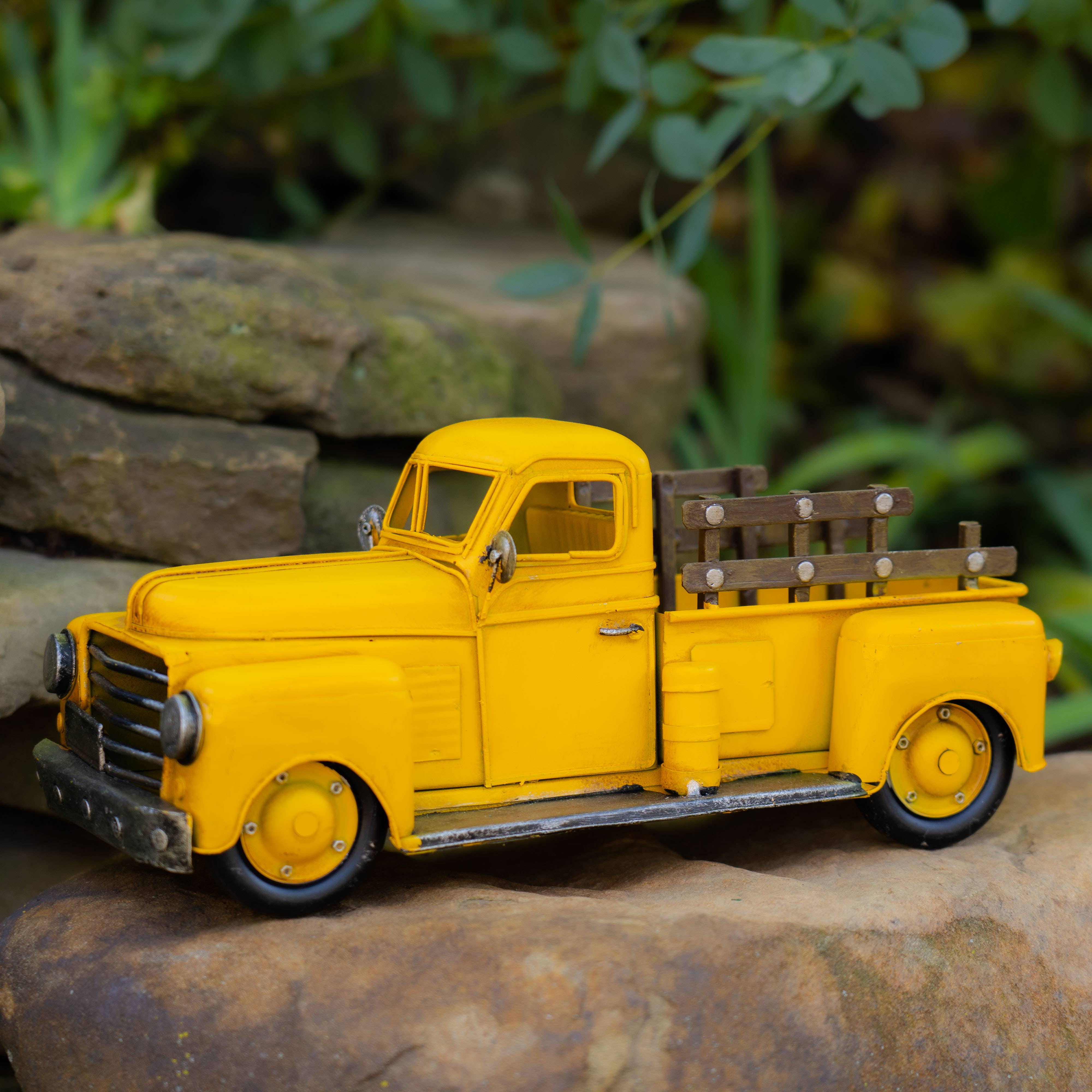 Zaer Ltd. International - Wholesale Decorative Tabletop Object - Small Vintage Iron Trucks- 6 Assorted Colors3