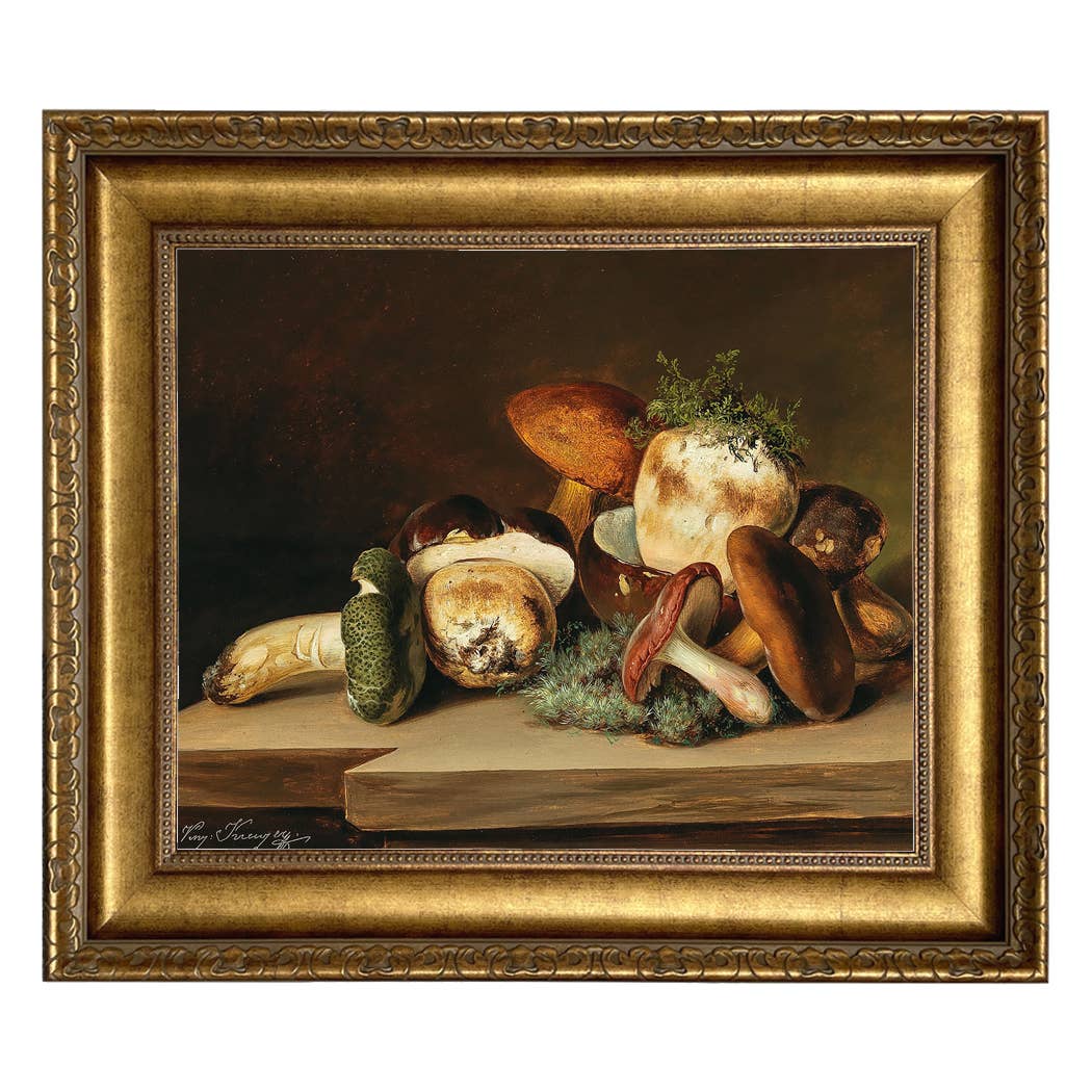 Madison Bay Co. - Historical Home Decor Reproductions - Vente Décoration murale – enfant et bébé - Peinture encadrée aux champignons Penny Buns sur toile3