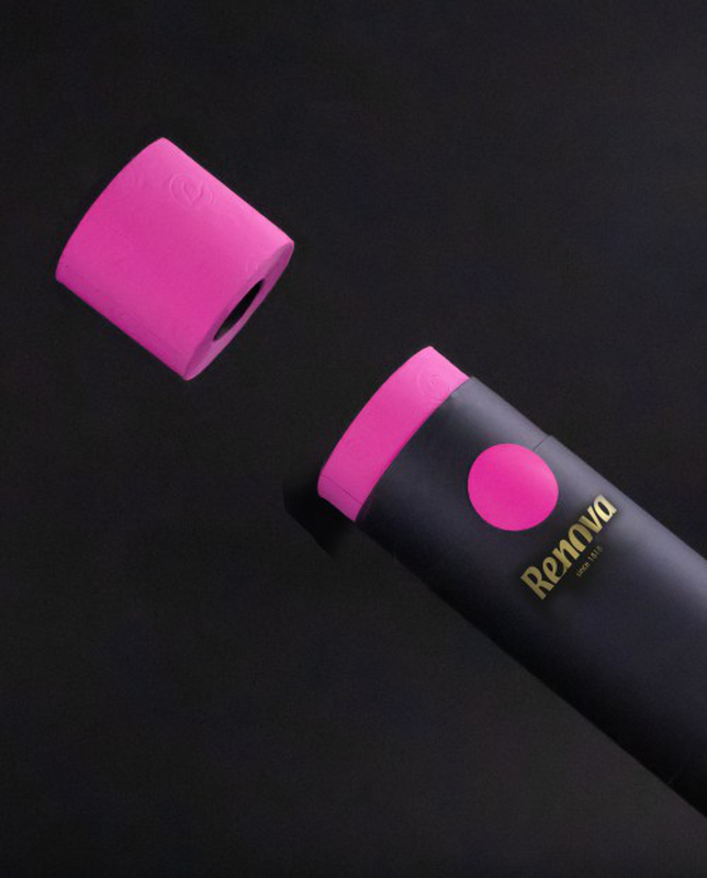 Renova - Wholesale Toilet Paper - Toilet Paper Renova Tubo Gold Fucsia 3 Rolls2