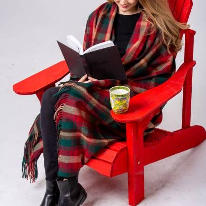 Patrick King Woollen Company - Wholesale Throw Blanket - Dark Maple Deluxe Highland Blanket2