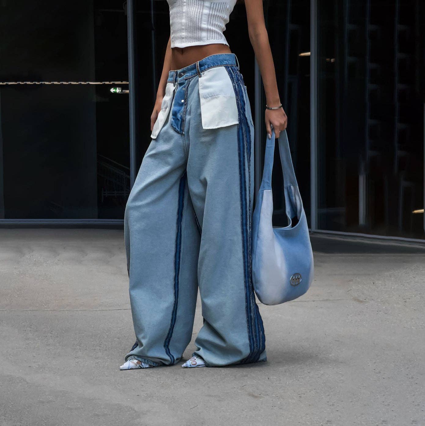 Light Blue Style T  2025 NEW HighWaisted Wide Leg Jeans Chic Summer Comfort for wholesale on Faire2