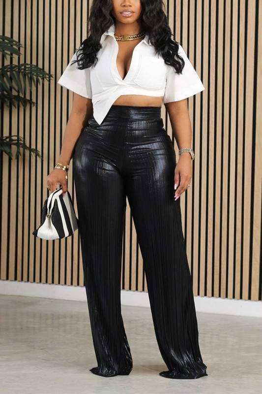 Queen Fashion - Wholesale Pants - Women's - pleated glitter long pants8