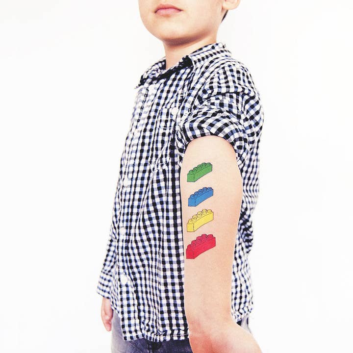 Tattoonie – wholesale Temporary tattoo – BRICKS Tattoo (Pack of 2)