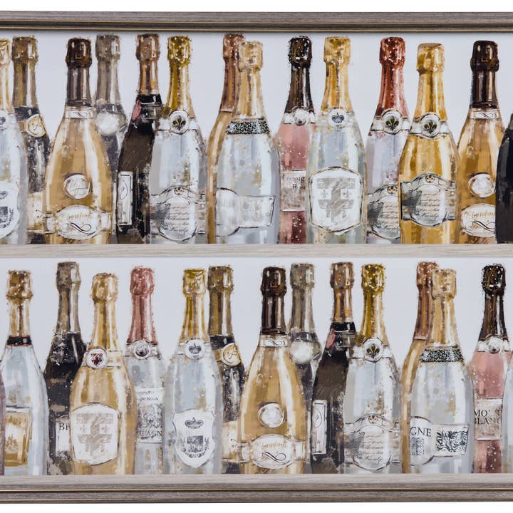 Quadro em tela pintada com tema de champanhe por atacado de Novità Home