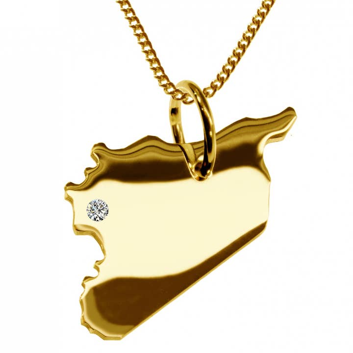 50cm necklace+Syria pendant with a diamond for wholesale by S.W.w. Schmuckwaren GmbH