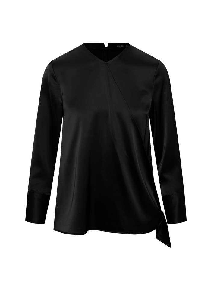 Blouse cache-cœur en satin de maternité pour la vente par Hush.Shop
