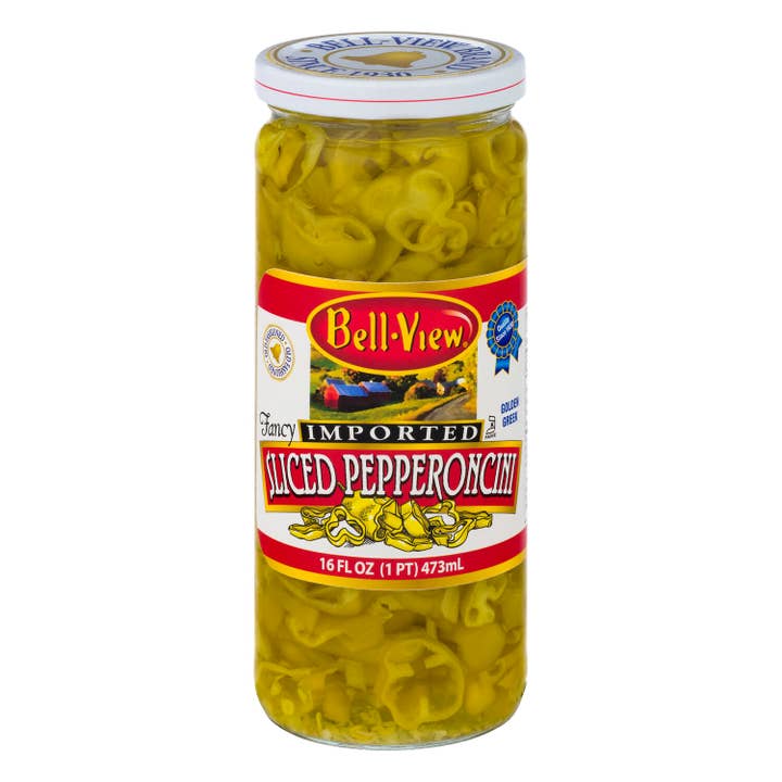 Golden Greek Sliced Pepperoncini 16oz. for wholesale by Bell-View Brand Foods
