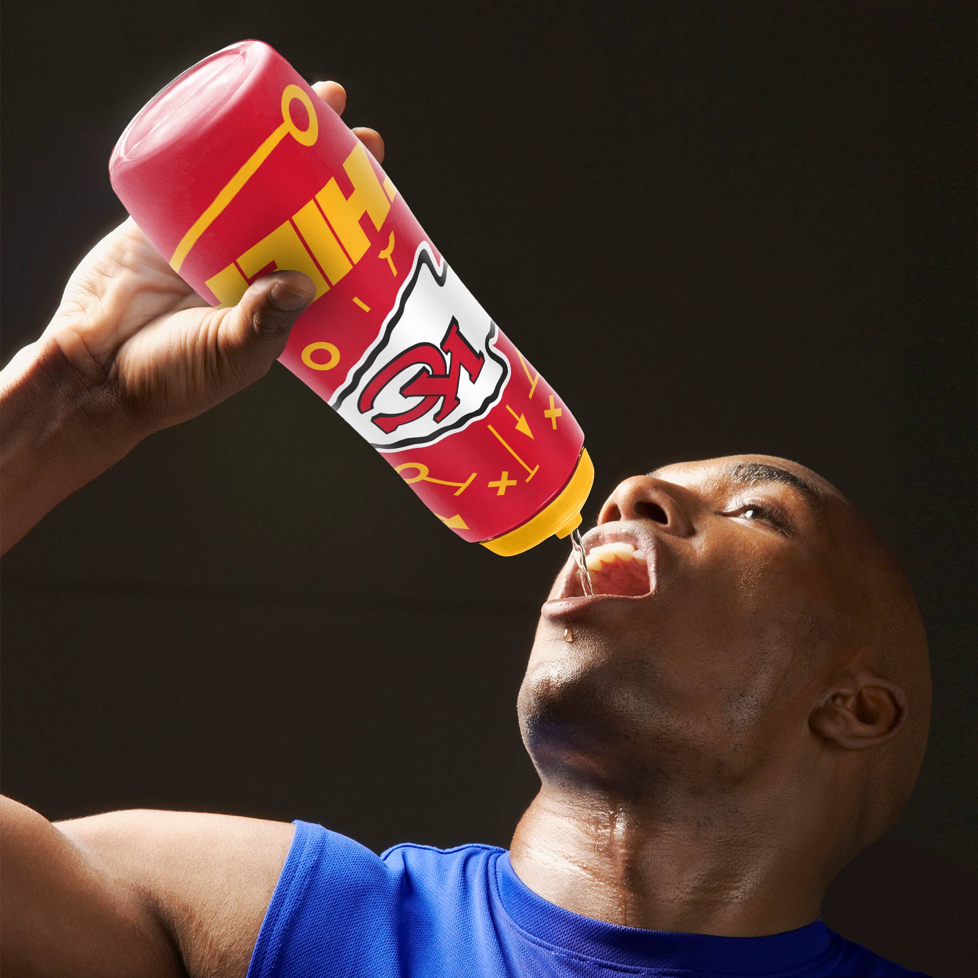 Party Animal, Inc. - Wholesale Water Bottle - Kansas City Chiefs Squeezy Water Bottle2