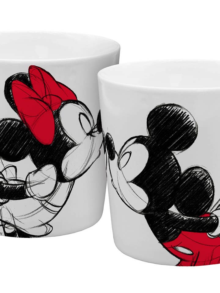 Tasse Disney Mickey & Minnie avec croquis de baiser pour la vente par Close Up GmbH