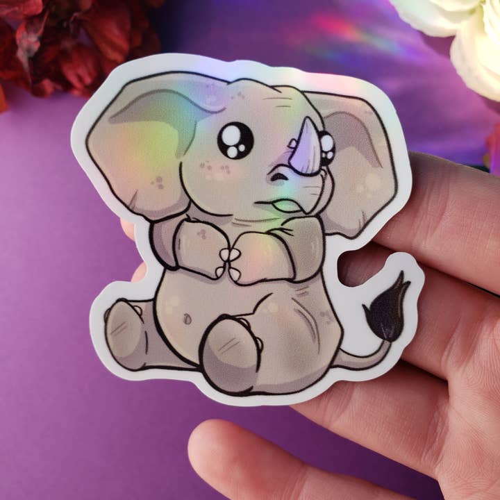 Meg's Mashables - Wholesale Sticker - Elephino Sticker (elephant + rhino)