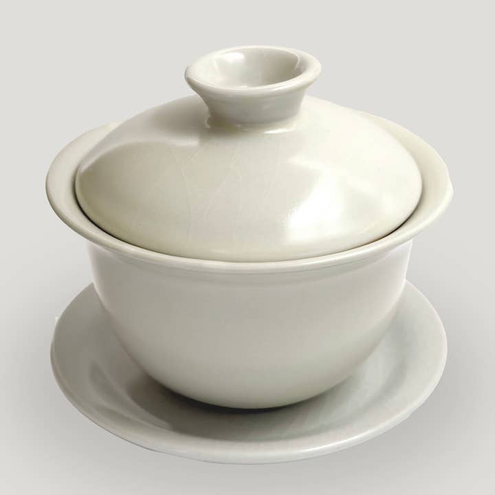 Cracked Glaze Gaiwan for wholesale by White Noise Tea