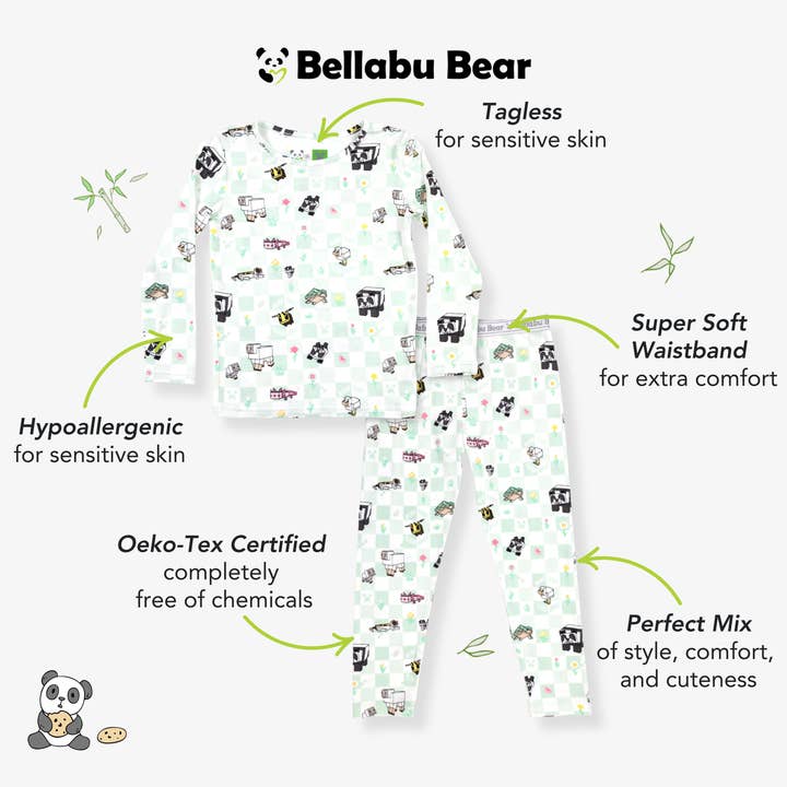 Bellabu Bear - Wholesale Sleepwear Set - Kids - Minecraft Sleep Repeat Bamboo Kids Pajamas5