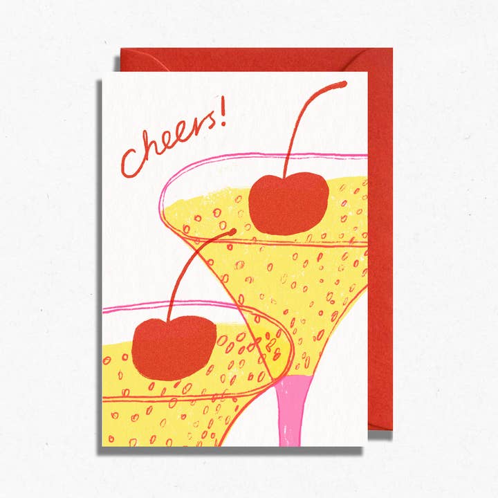 Carte de félicitations "Cheers" | Célébrations pour la vente par Hot Pink Press