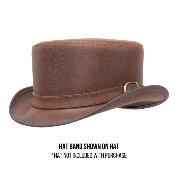 American Hat Makers – Großhandel Gürtel – Unisex – Hutband aus Rindsleder - Stil Carriage Schwarz