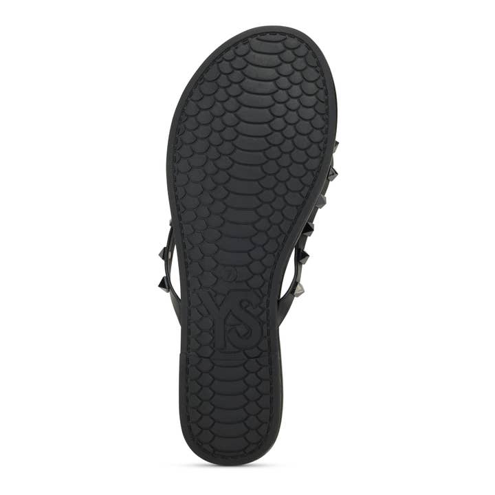 Black Rivington Stud Flip Flop in Black/Black for wholesale on Faire1