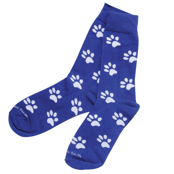 Barrel Down South - Wholesale Socks - Unisex - Blue Paw Y'all Socks0