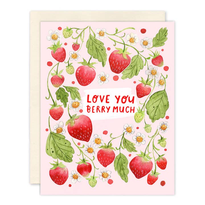 Love You Berry Much Card for wholesale by Amara Strand Studio