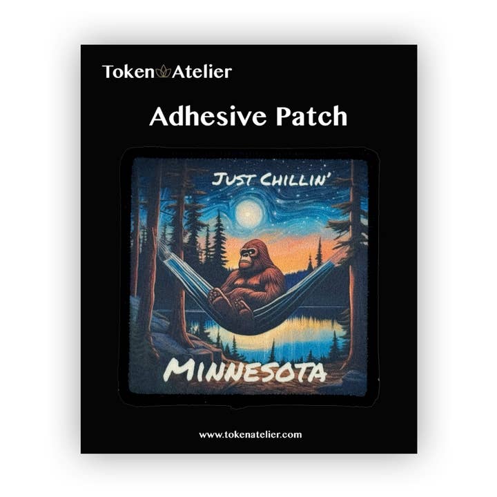 Minnesota Sasquatch Adhesive Sublimation Patch for wholesale by Token Atelier