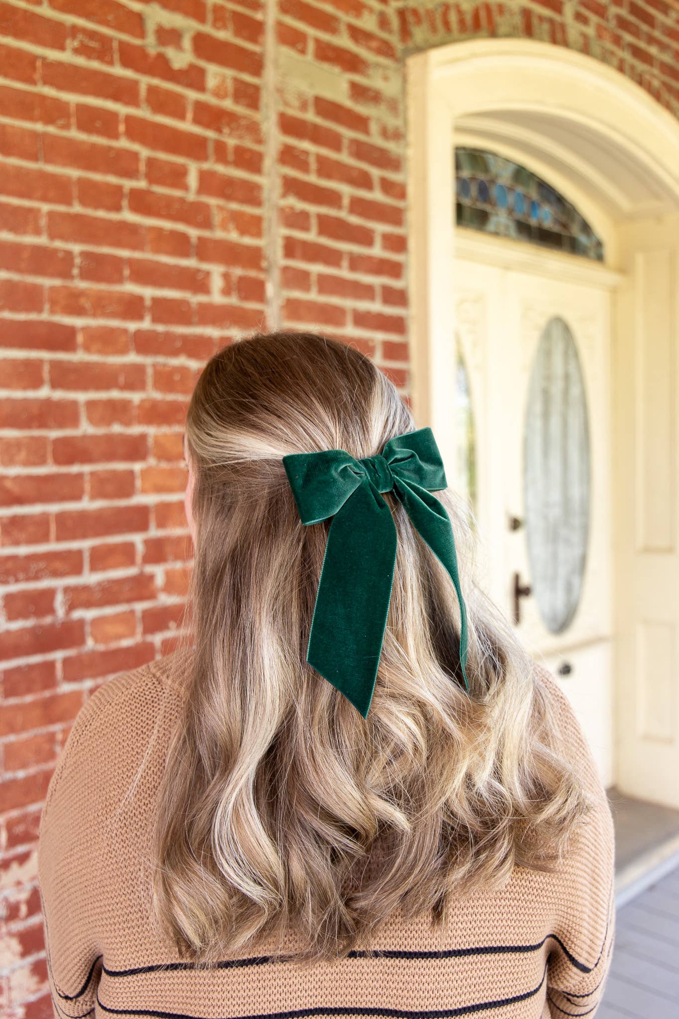 Grace & Grandeur - Wholesale Hair Bow - Women's - Large Velvet Hair Bow Barrette for Women | Bailee Bow31