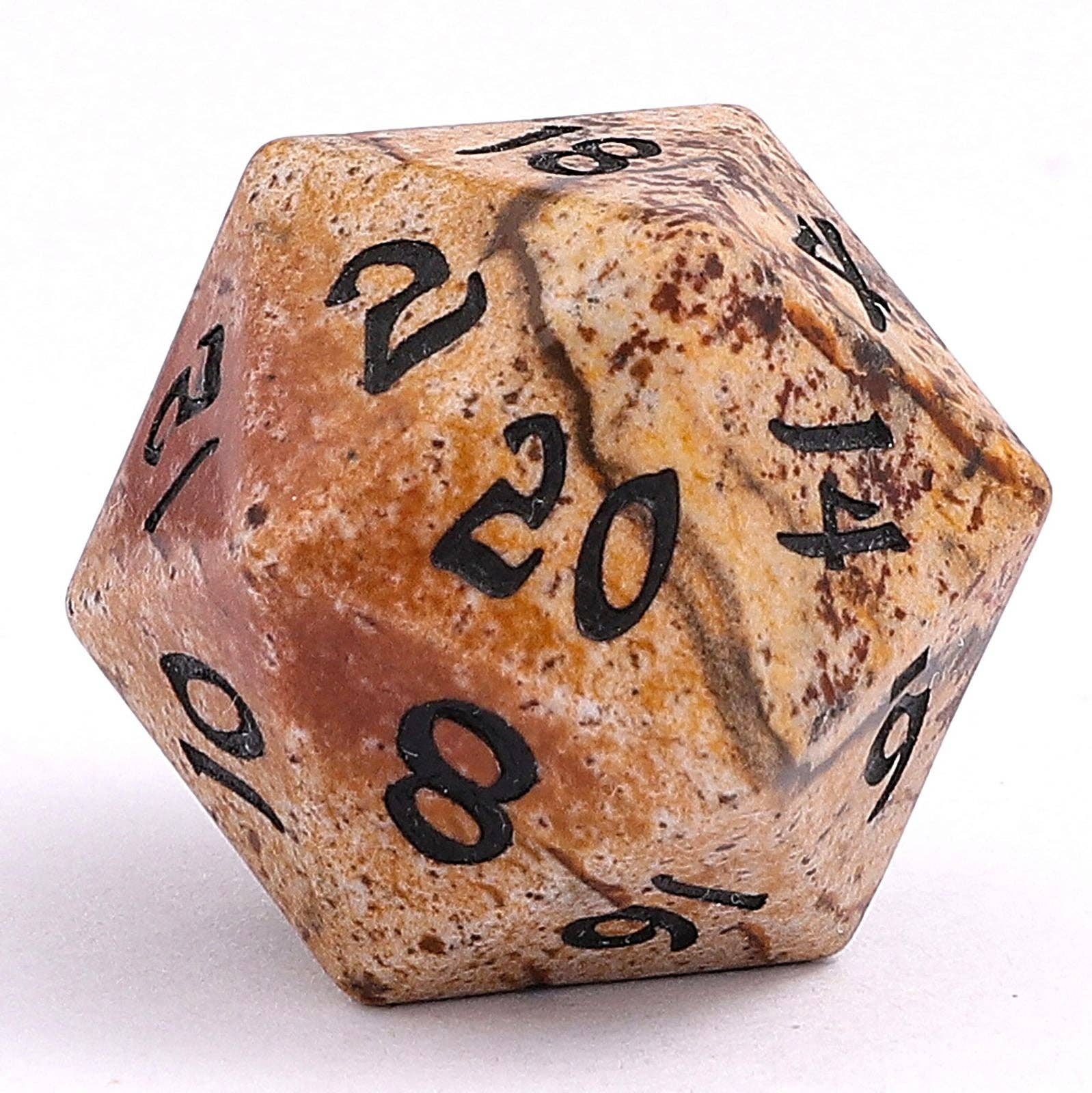 Hymgho Premium Dice - Wholesale Dice - Dragon's Hoard Gemstone Dice - Picture Jasper2