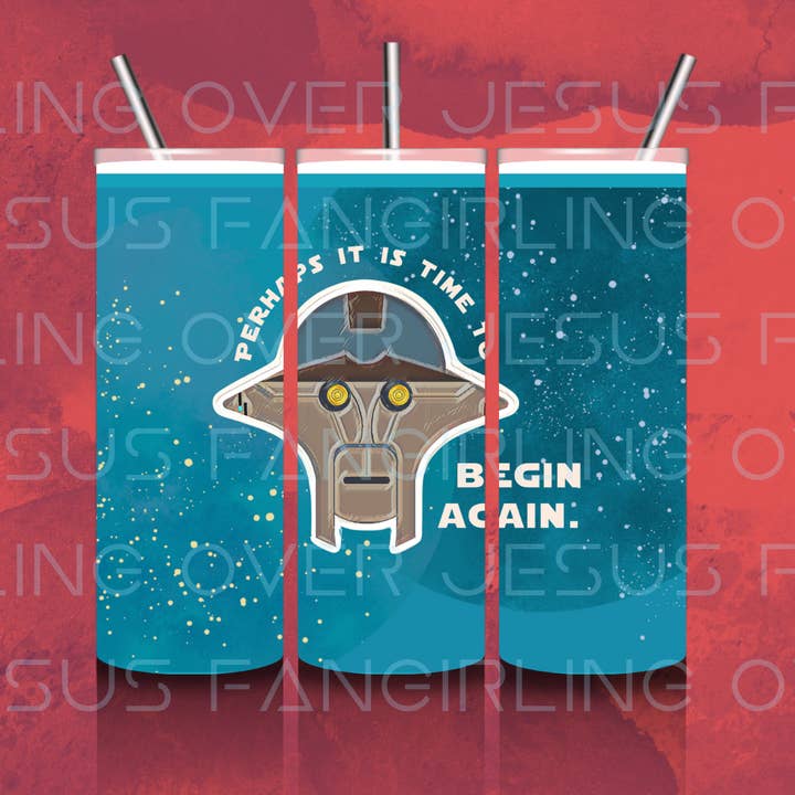 Huyang "Begin Again" - 20oz. Skinny Tumbler for wholesale by Fangirling Over Jesus