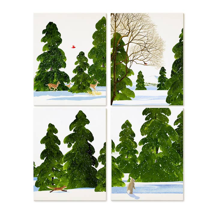 Evergreen Grove - Note Set - Winter boxed set for wholesale by Felix Doolittle