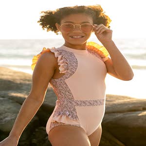Wholesale Kids Ruffles Swimwear Fashion New Teen 12 Year Old One Piece  Ribbed Tie Dye Children Bikinis Swimming Suit - China Beachwear and  Children Swimwear price