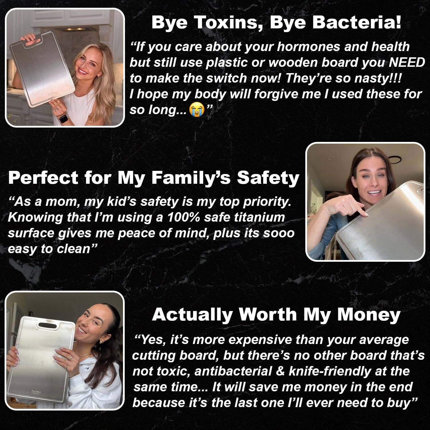 Taima - Wholesale Cutting Board - Certified Taima® Pure Titanium Cutting Board - V2 Updated Design8