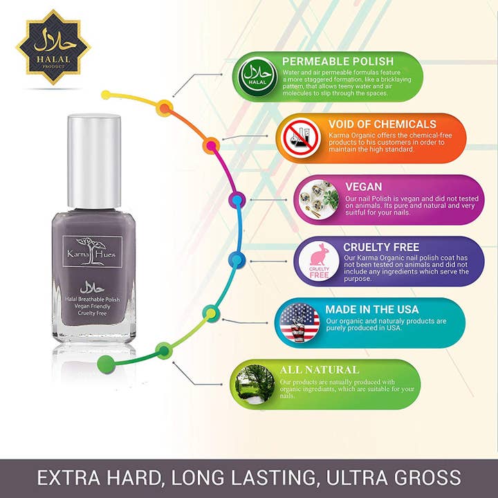 Karma Organic spa – Engroshandel Neglelak – Shakira - Karma Halal certificeret neglelak virkelig åndbar3