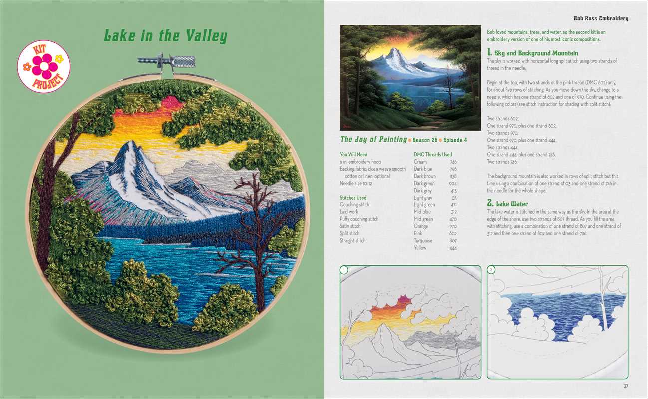 Simon & Schuster - Wholesale Embroidery/Cross Stitch Supplies - Bob Ross Embroidery by Deborah Wilding4