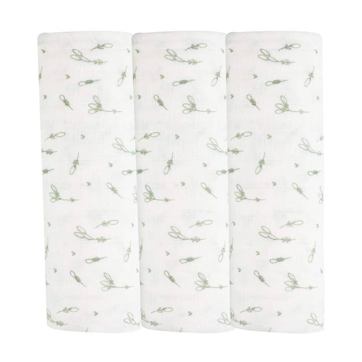 Set of 3 swaddles 70x70cm - Wheat ears for wholesale by Trois kilos Sept