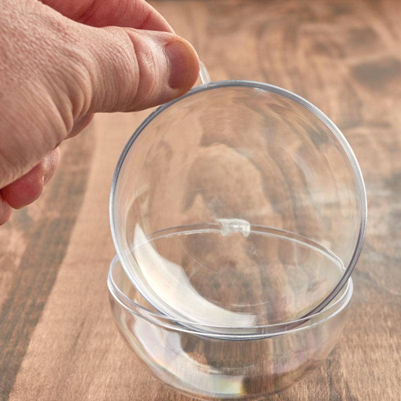 Factory Direct Craft - Wholesale Ornamentset - 80 mm (3,14 inch) doorzichtige acrylbal om te vullen5