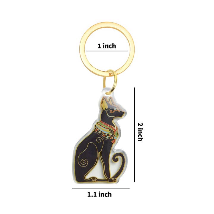 Real Sic - Wholesale Keychain - Unisex - Egyptian Cat Acrylic Keychain- Museum Souvenir Ancient Egypt2