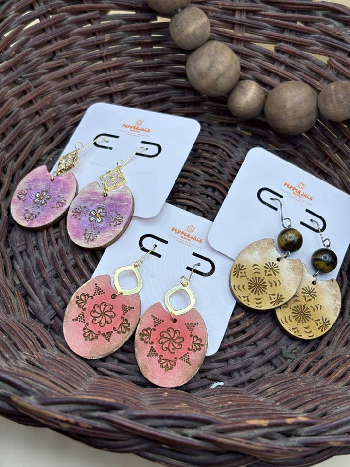 Boho Drop Style Earrings for wholesale by PepperJack Designs