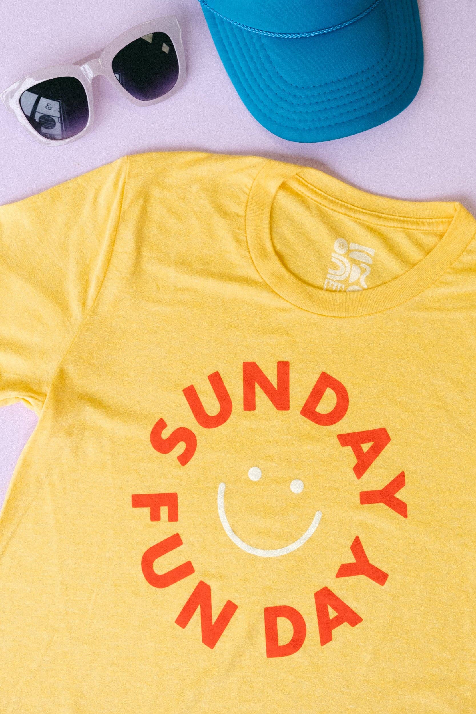 Ampersand Design Studio - Wholesale Screen Printed T-Shirt - Unisex - Happy Sunday Funday T-Shirt1