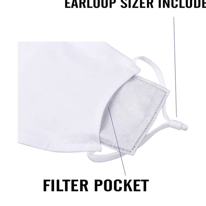 FUN WOMEN'S FACES PRINTED REUSABLE FACE MASK WITH OPTIONAL FILTER for wholesale by Monogramonline Inc.