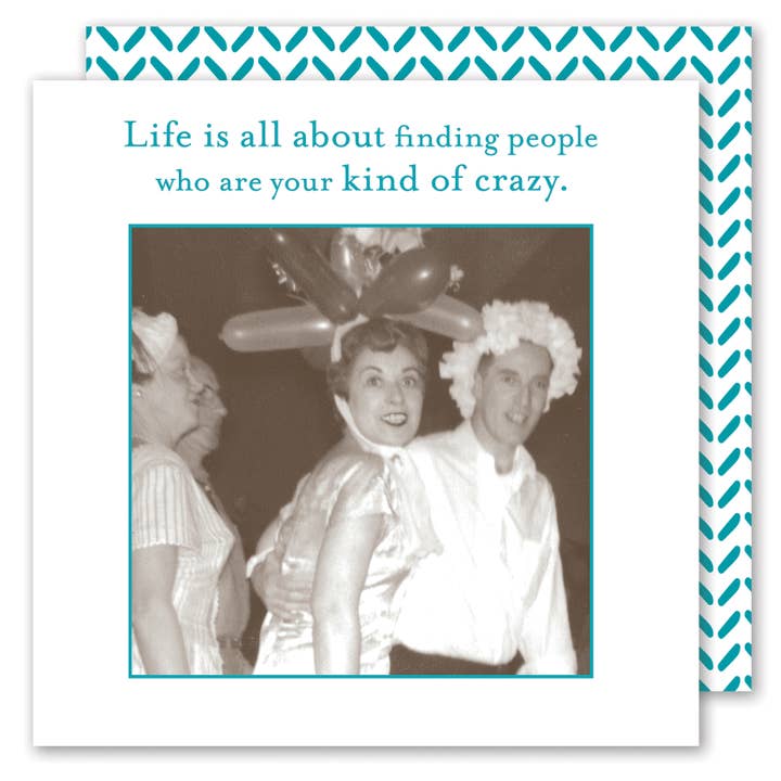 Kind Of Crazy Beverage Napkin for wholesale by Shannon Martin Design