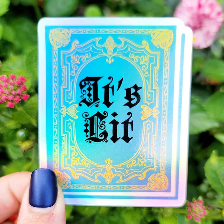 Adesivo It's Lit da 3 pollici, adesivo olografico per la vendita all'ingrosso da parte di The Dungeon Rose