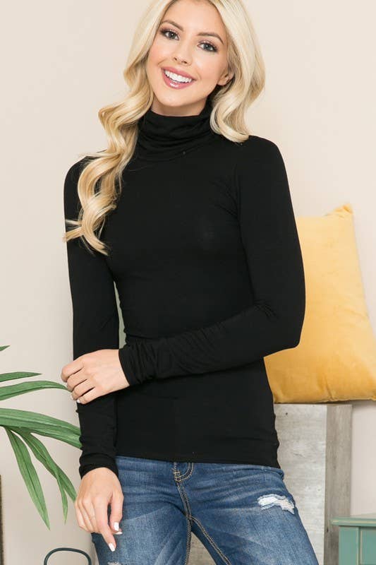 Pink Irene Wholesale - Vendita all'ingrosso Top in maglia - Donna - TOP BASIC TINTA UNITA COLLO ALTO MANICA LUNGA13