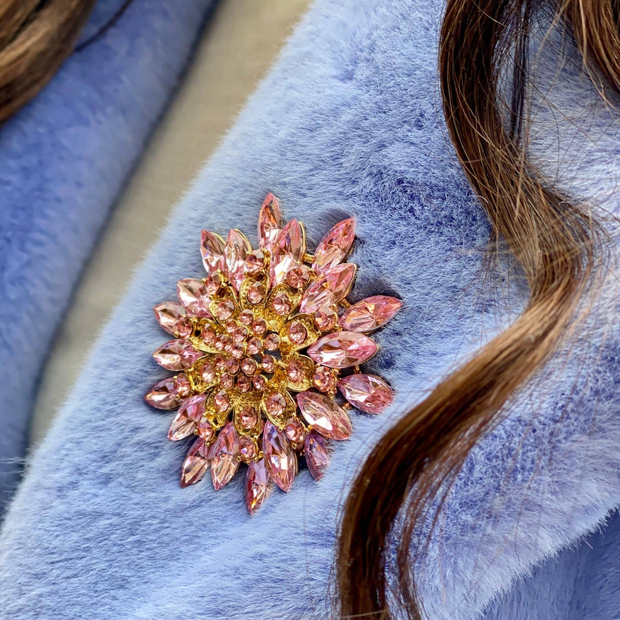 QueenMee Accessories - Wholesale Brooch - Vintage Brooch Large with Crystal13