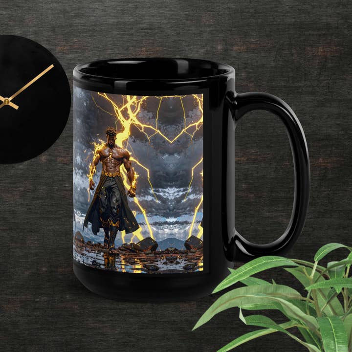 Black Queens Essentials – Großhandel Kaffeebecher – Black Thunder King Schwarze glänzende Tasse1